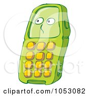 Poster, Art Print Of Green Cell Phone Character