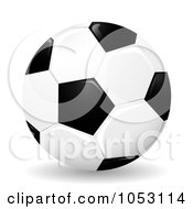 Royalty Free 3d Vector Clip Art Illustration Of A 3d Glossy Soccer Ball by MilsiArt #COLLC1053114-0110