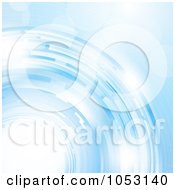 Royalty Free Vector Clip Art Illustration Of A Circular Blue Background With Light Flares