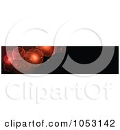 Poster, Art Print Of Black Website Banner With Orange And Red Bokeh Lights