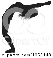 Black Silhouetted Yoga Pose Woman - 6