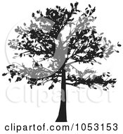 Poster, Art Print Of Black Tree Silhouette - 1