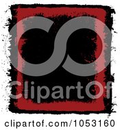 Royalty Free Vector Clip Art Illustration Of A Red And Black Grungy Square