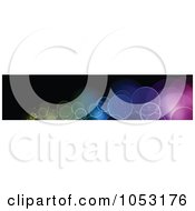 Royalty Free Vector Clip Art Illustration Of A Black Website Banner With Colorful Bokeh Lights