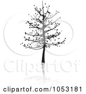 Poster, Art Print Of Black Tree Silhouette And Reflection - 5