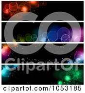 Poster, Art Print Of Digital Collage Of Black Website Banners With Bokeh Lights