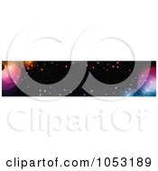 Poster, Art Print Of Black Website Banner With Colorful Bokeh Lights And Orbs