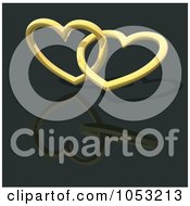 Poster, Art Print Of 3d Gold Hearts