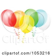 Poster, Art Print Of Bundle Of Transparent Colorful Party Balloons
