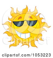 Poster, Art Print Of Cool Sun Wearing Shades