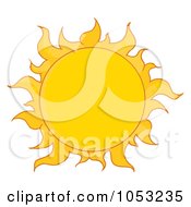 Royalty Free Vector Clip Art Illustration Of A Full Summer Sun