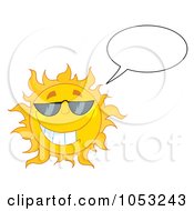 Royalty Free Vector Clip Art Illustration Of A Cool Sun Wearing Shades And Talking