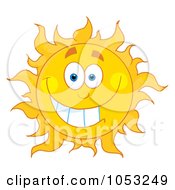 Royalty Free Vector Clip Art Illustration Of A Grinning Sun