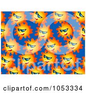 Poster, Art Print Of Background Pattern Of Suns