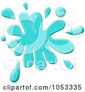 Turquoise Paint Splatter