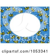 Poster, Art Print Of Bee Frame With White Space - 4