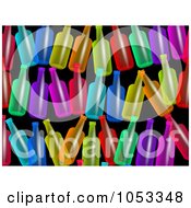 Poster, Art Print Of Background Pattern Of Colorful Bottles