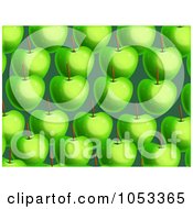 Poster, Art Print Of Background Pattern Of Green Apples