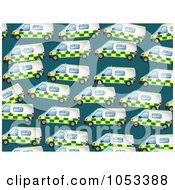 Poster, Art Print Of Background Pattern Of Ambulances