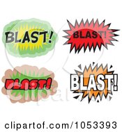 Poster, Art Print Of Digital Collage Of Blast Comic Bursts