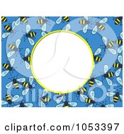 Royalty Free Clip Art Illustration Of A Bee Frame With White Space 3