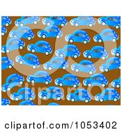 Royalty Free Clip Art Illustration Of A Background Pattern Of Blue Cars