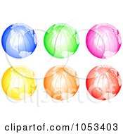 Poster, Art Print Of Digital Collage Of Colorful Globes