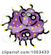 Royalty Free Vector Clip Art Illustration Of A Cartoon Germ 1