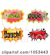 Royalty Free Vector Clip Art Illustration Of A Digital Collage Of Ouch Comic Bursts
