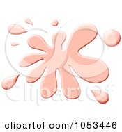 Royalty Free Clip Art Illustration Of A Salmon Pink Paint Splatter by Prawny