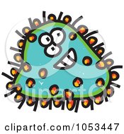 Royalty Free Vector Clip Art Illustration Of A Cartoon Germ 2