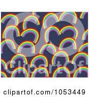 Royalty Free Clip Art Illustration Of A Background Pattern Of Rainbows