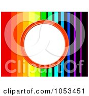 Royalty Free Clip Art Illustration Of A Colorful Stripe Frame With White Space