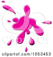 Royalty Free Clip Art Illustration Of A Pink Paint Splatter