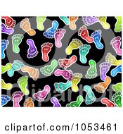 Royalty Free Clip Art Illustration Of A Background Pattern Of Feet by Prawny