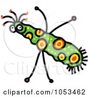 Royalty Free Vector Clip Art Illustration Of A Cartoon Germ 4