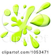 Poster, Art Print Of Lime Green Paint Splatter