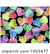 Poster, Art Print Of Background Pattern Of Hearts