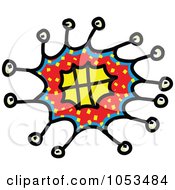 Royalty Free Vector Clip Art Illustration Of A Cartoon Germ 5