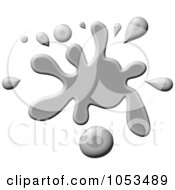 Royalty Free Clip Art Illustration Of A Gray Paint Splatter