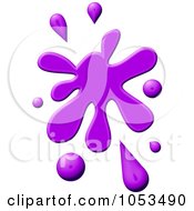 Royalty Free Clip Art Illustration Of A Purple Paint Splatter