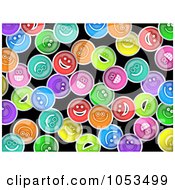 Poster, Art Print Of Background Pattern Of Happy Faces