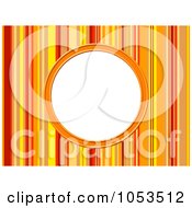 Royalty Free Clip Art Illustration Of An Orange Stripe Frame With White Space