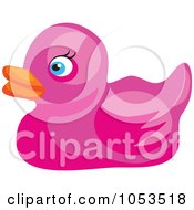 Poster, Art Print Of Pink Rubber Duck