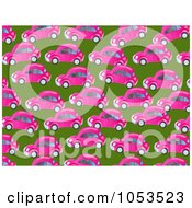 Poster, Art Print Of Background Pattern Of Pink Cars