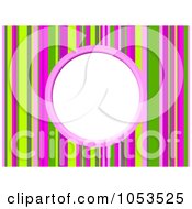 Royalty Free Clip Art Illustration Of A Pink And Green Stripe Frame With White Space