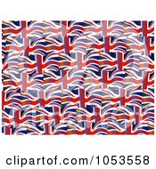 Poster, Art Print Of Background Pattern Of British Flags