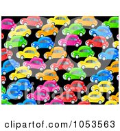 Poster, Art Print Of Background Pattern Of Colorful Cars