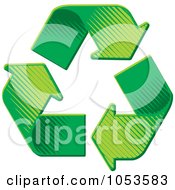Poster, Art Print Of Green Recycle Arrows In Pyramid Formation