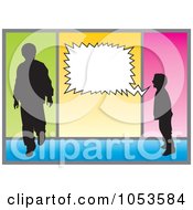 Poster, Art Print Of Silhouetted Boy Shouting At A Man